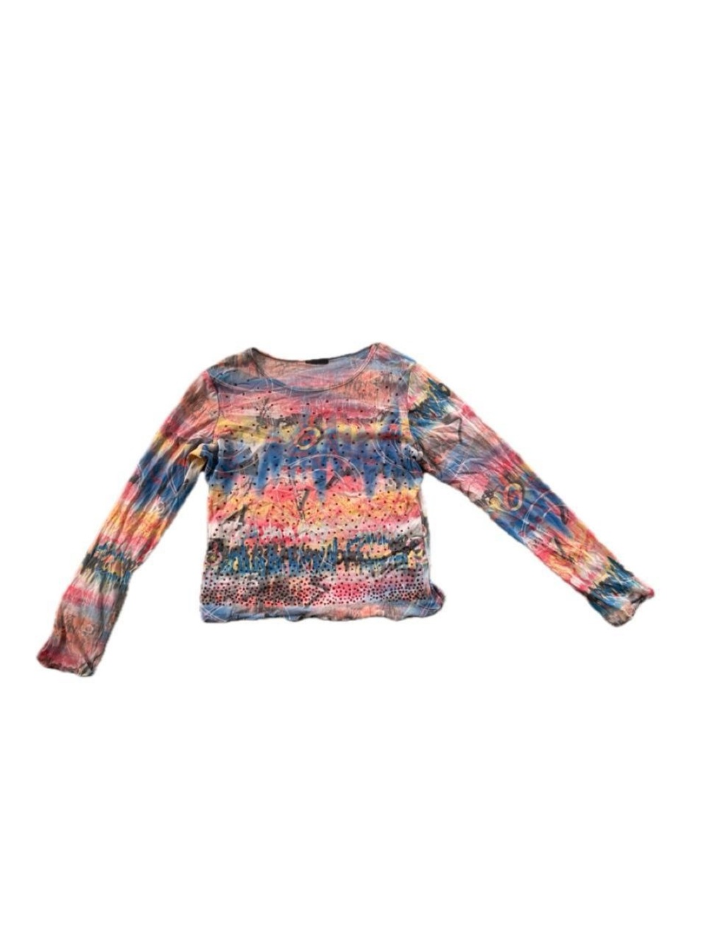 Urban Outfitters Multicolor Long Sleeve Tie-Dye Top